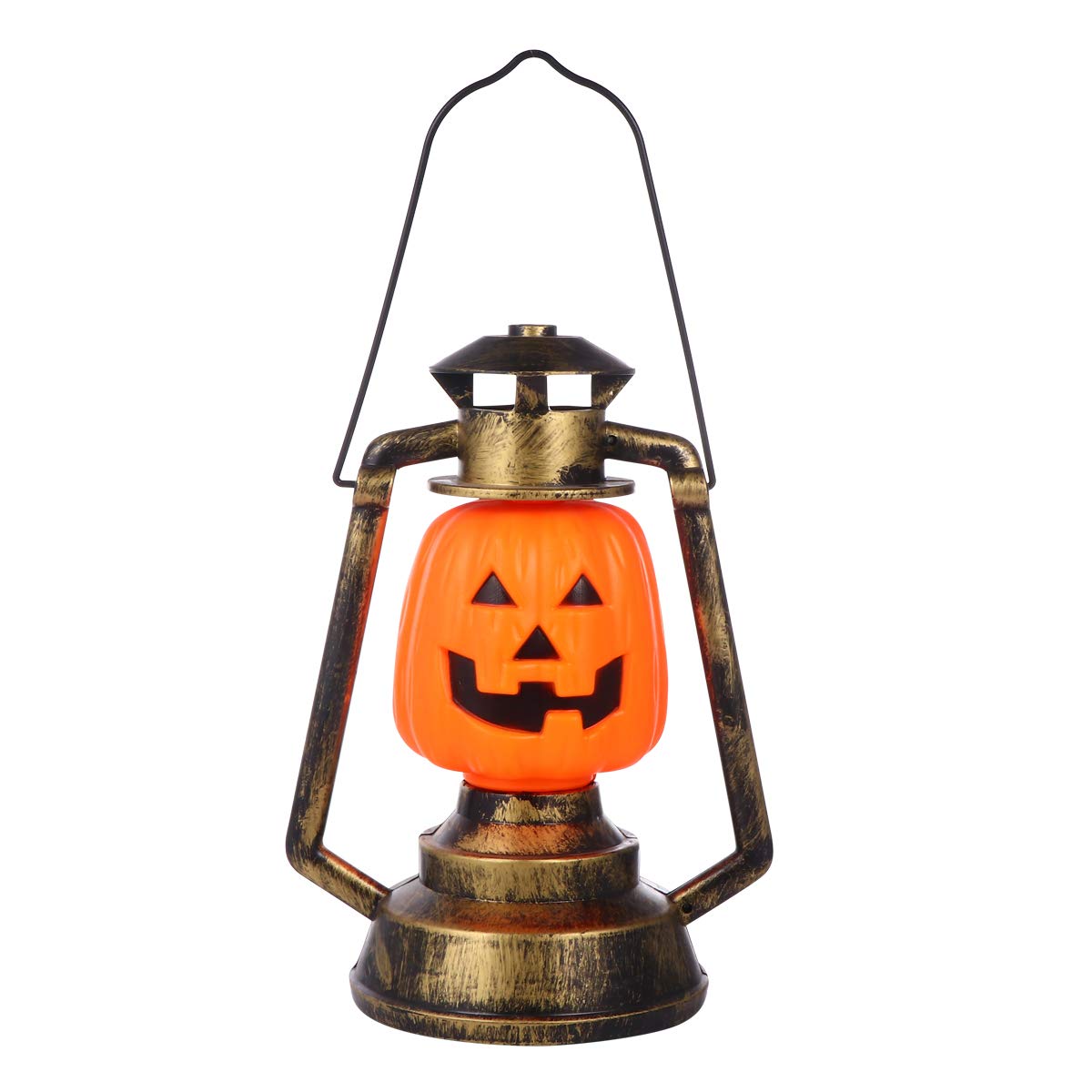 1pc Vintage Halloween Barn Lantern - Decorative Kerosene Style Hanging Light with Pumpkin Design for Spooky Indoor/Outdoor Decor - Perfect for Halloween Parties, Porch Decorations & Haunted House Themes