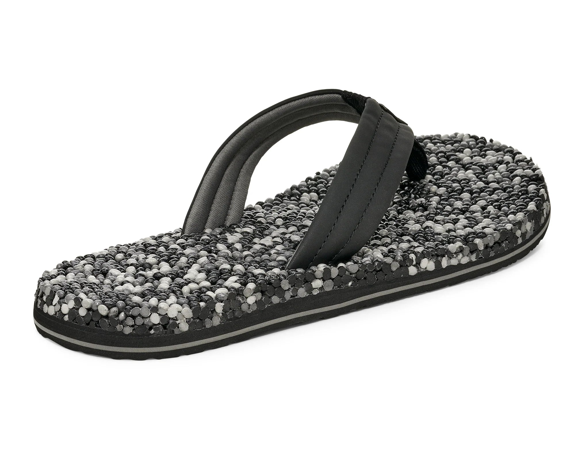 Sanuk Men's Bubblecush Comfort Sandals - Black & Multi Color | Lightweight & Cushioned for Beach, Pool, Travel & Casual Wear