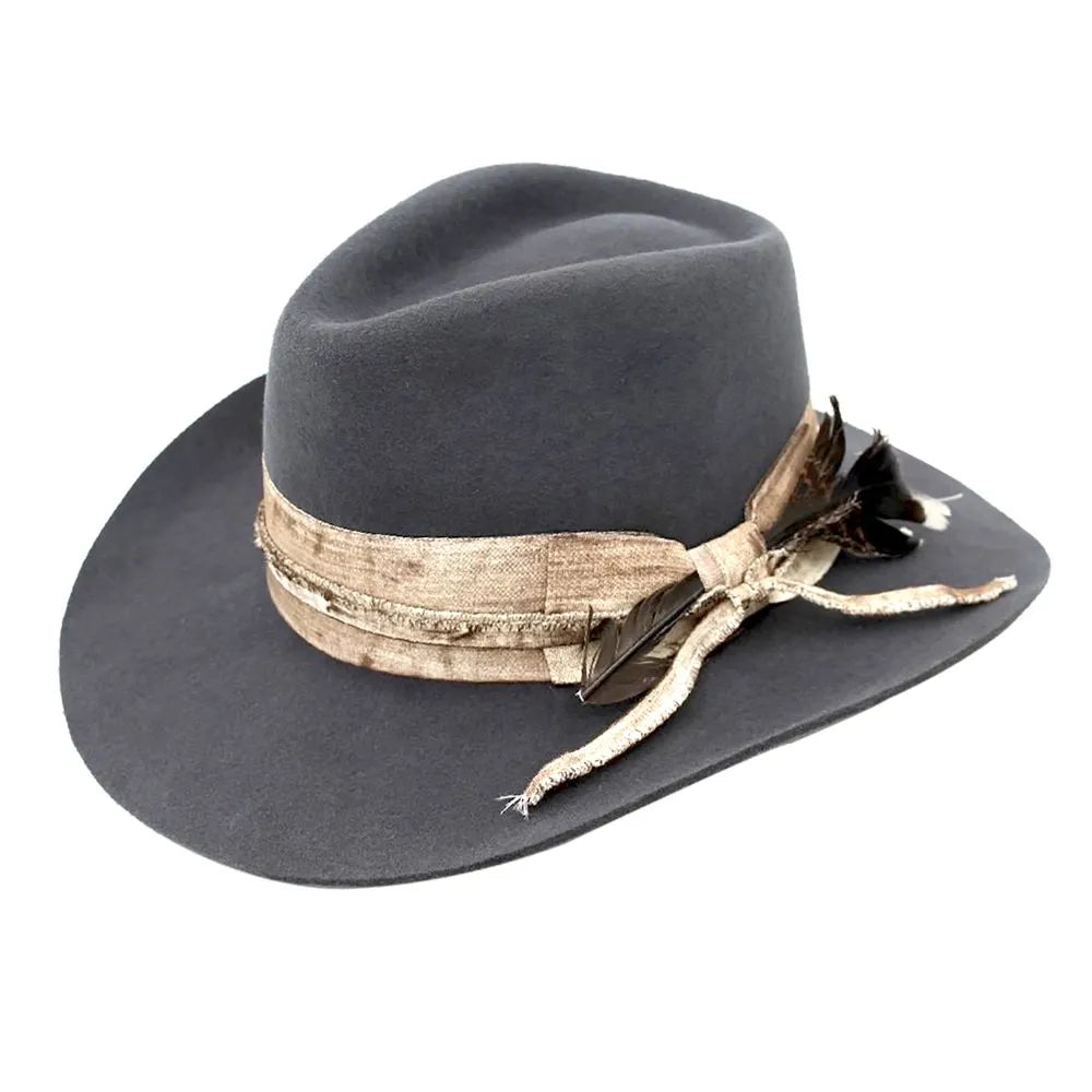 Peter Grimm Mirando Wool Felt Cowboy Hat for Men & Women - Western Style Rancher Hat with Wide Brim - Perfect for Rodeo, Country Music Festivals & Outdoor Adventures