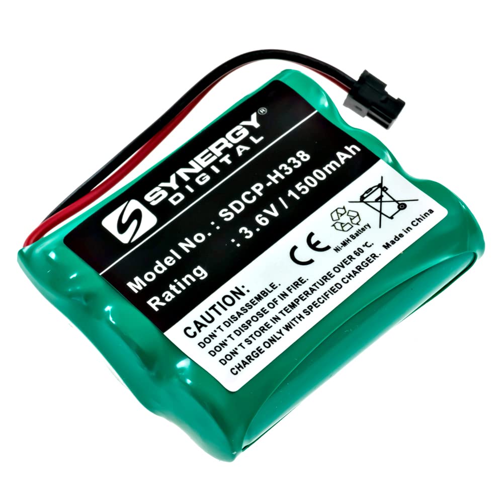 Synergy Digital Cordless Phone Batteries - 5-Pack Ni-MH 3.6V 1500mAh Replacement Batteries for Panasonic KX-TC1738 Cordless Phones | Long-Lasting Power for Home & Office Communication