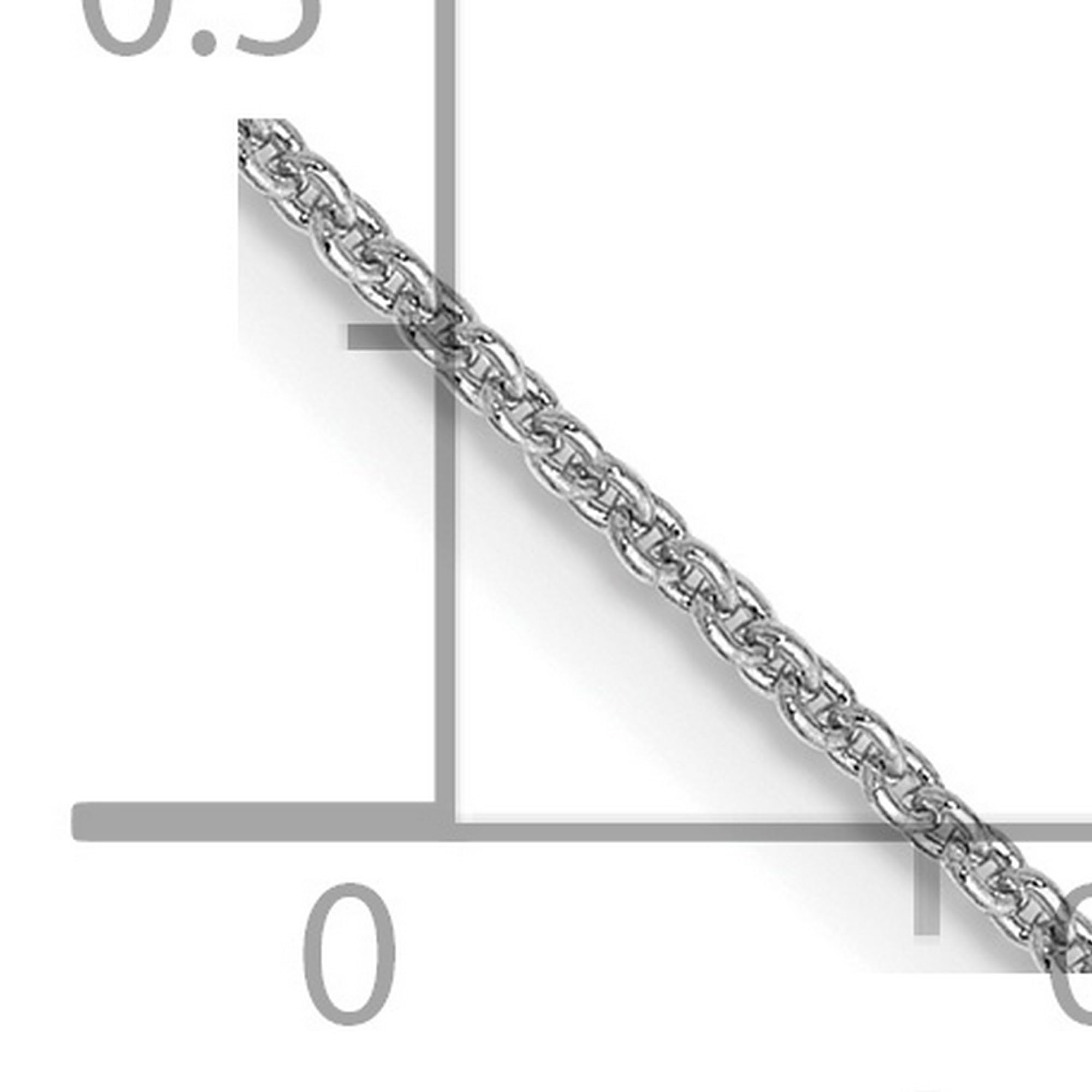 14K White Gold Classic Cable Chain Necklace or Anklet - Dainty Layering Jewelry for Women, Perfect for Everyday Wear, Gifts & Special Occasions