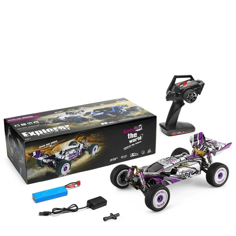 WLToys 124019 1/12 Scale 2.4G 4WD 60km/h High Speed RC Car with Metal Chassis - Off Road Climbing Truck for Kids & Adults - Perfect for Outdoor Racing, Backyard Driving & Off-Road Adventures