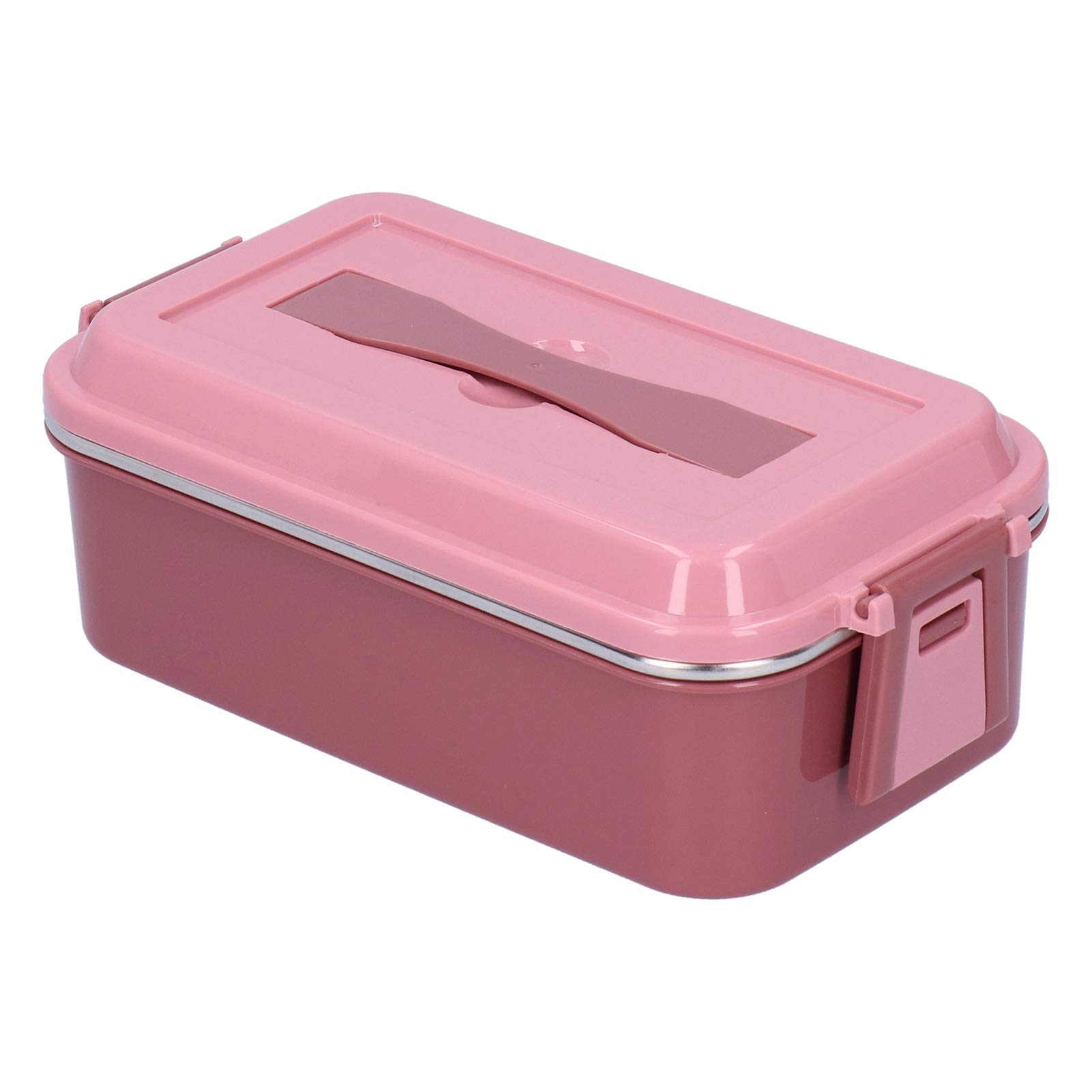 Premium 304 Stainless Steel Insulated Lunch Box - Leakproof Rectangular Bento Box with Foldable Handle | Single Layer Portable Food Container for Office, School & Picnic | Eco-Friendly & Durable Meal Prep Solution