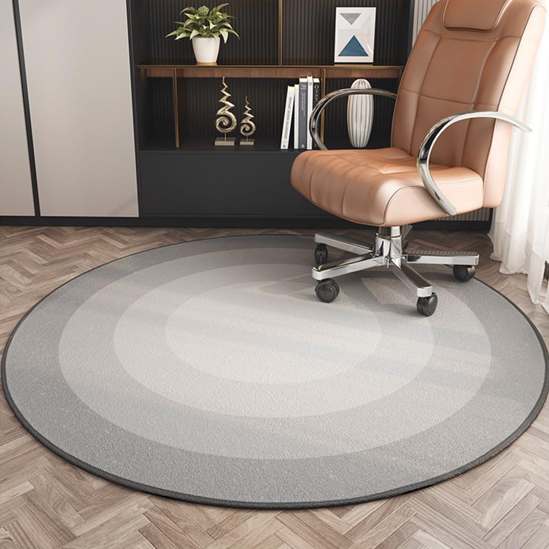 Premium Round Hardwood Floor Chair Mat - 55