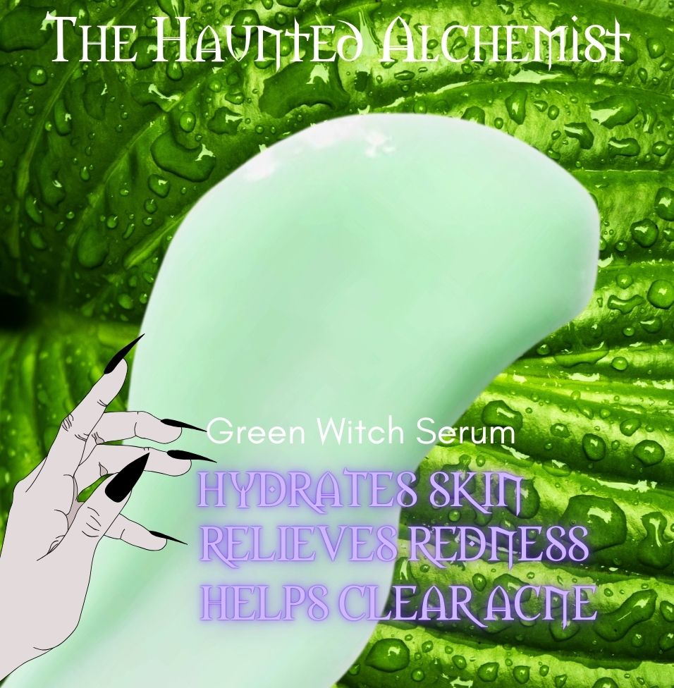 Green Witch Serum - Organic Facial Serum for Glowing Skin | Hydrating & Anti-Aging Skincare | Perfect for Night Routine & Dry Skin Care