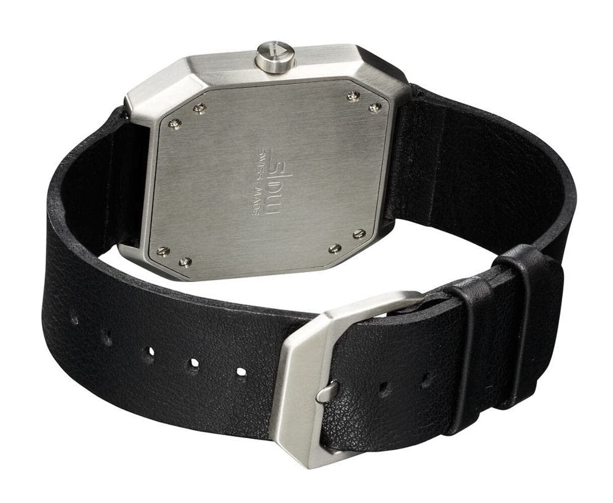 Jo 06 Unisex Black Leather Strap Quartz Watch with Silver Case & Black Dial - Stylish Analog Timepiece for Men & Women - Perfect for Business, Casual Wear & Everyday Use