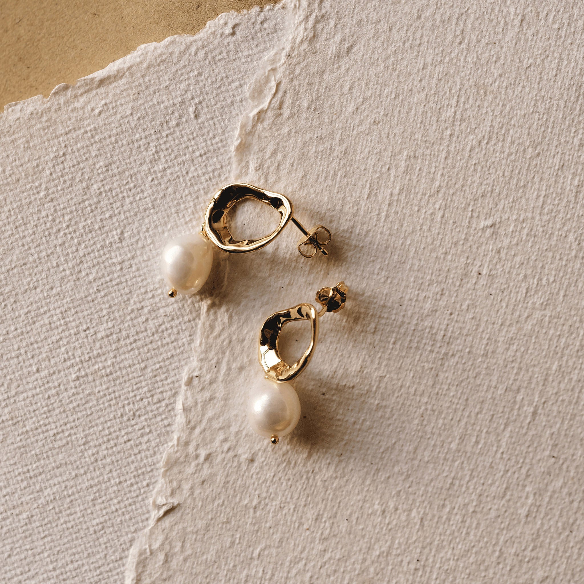 Mathilde Pearl Drop Earrings for Women - Elegant Dangle Earrings with Genuine Pearls - Perfect for Weddings, Parties & Special Occasions