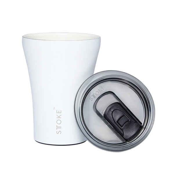 STTOKE Insulated Ceramic Travel Mug - Reusable Coffee Cup for Hot & Cold Drinks - Perfect for Commuting, Office, Camping & Outdoor Adventures