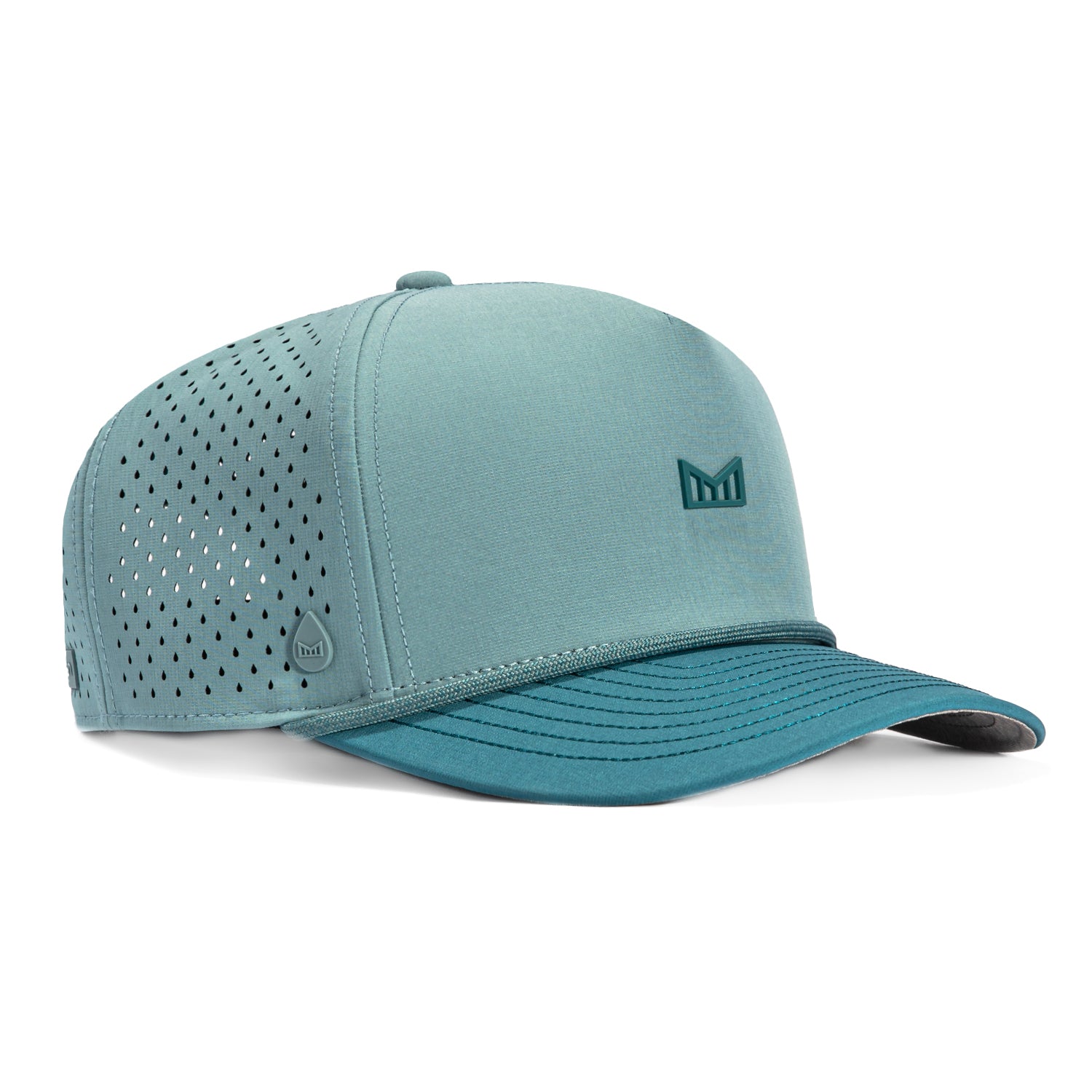 Melin Odyssey Hydro Rope Bulls Icon Snapback Hat - Indigo & Light Blue | Stylish Adjustable Baseball Cap for Men & Women | Perfect for Outdoor Sports, Casual Wear & Fan Gear