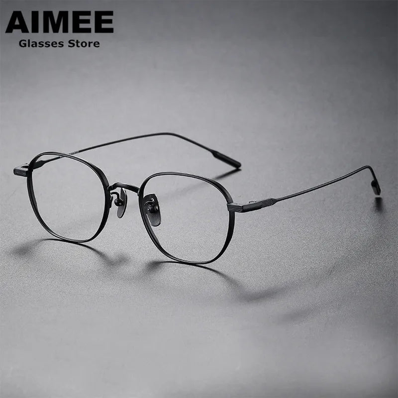 Aimee Women's Full Rim Polygon Square Titanium Eyeglasses Frame 49808 - Lightweight & Durable Eyewear for Work, Reading & Fashion
