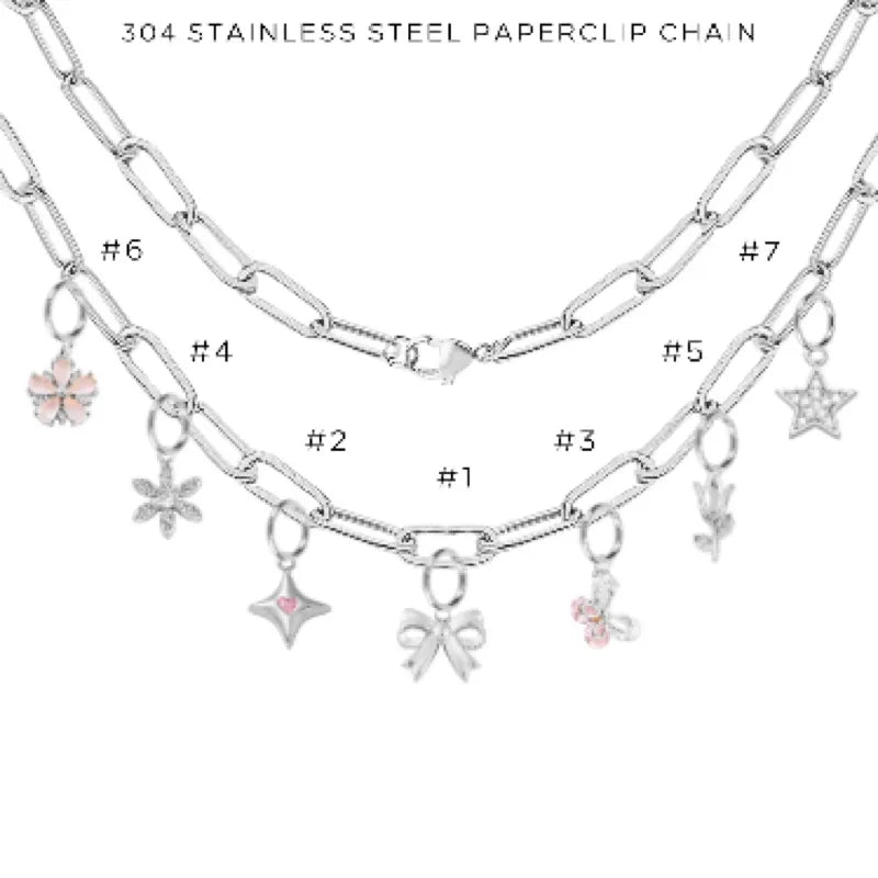 Elegant Charm Necklace with Assorted Charms - Perfect for Gifts, Parties & Everyday Wear | $56.00
