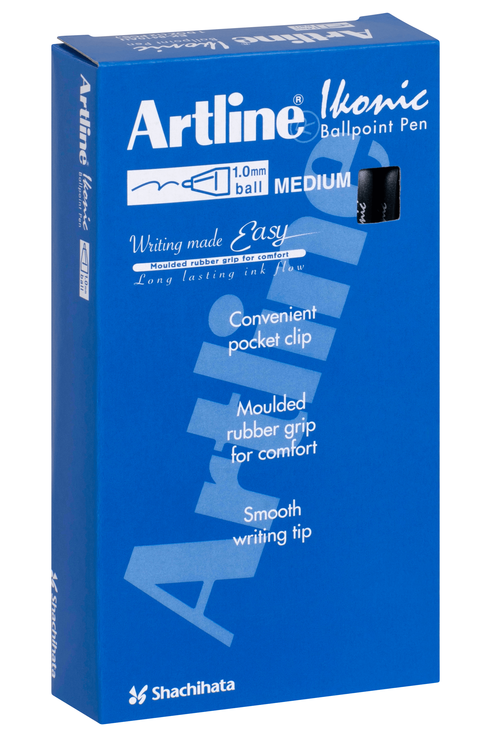 Artline 8410 Retractable Grip Medium Ballpoint Pen - Black (12-Pack) - Perfect for Office, School & Everyday Writing Needs
