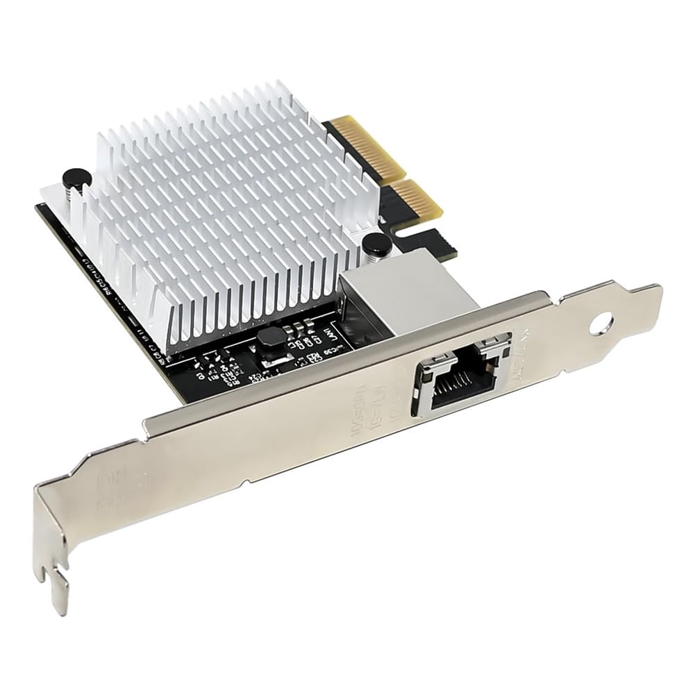 10Gbps PCIe Network Card - LIVASH AQC107S Single Port 10 Gigabit Ethernet Adapter for Servers & Gaming PCs | High-Speed LAN Connectivity for Data Centers, Cloud Computing & 4K Streaming