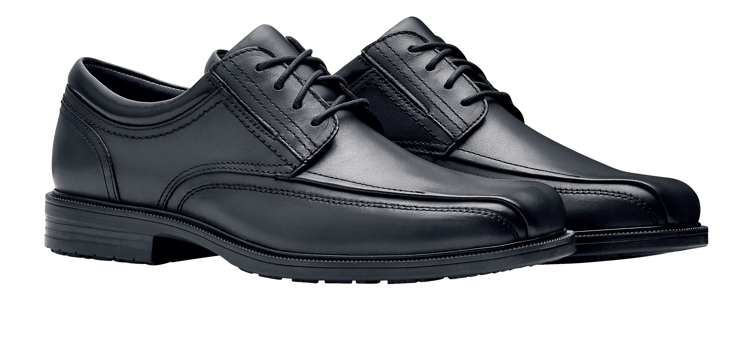 Slip-Resistant Men's Dress Shoes - Non-Slip Safety Oxfords for Work | Professional Black & Brown Formal Shoes for Restaurant, Hotel & Office Workers