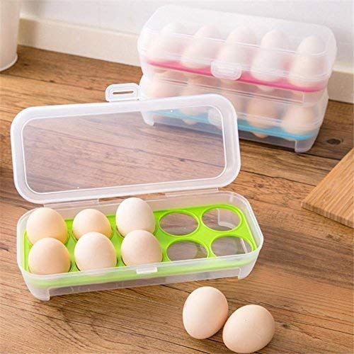 PRAGAT VIEW Refrigerator Egg Storage Box – Large Capacity Adjustable Egg Container with 10 Grids | Perfect for Kitchen, Fridge Organization & Fresh Egg Storage