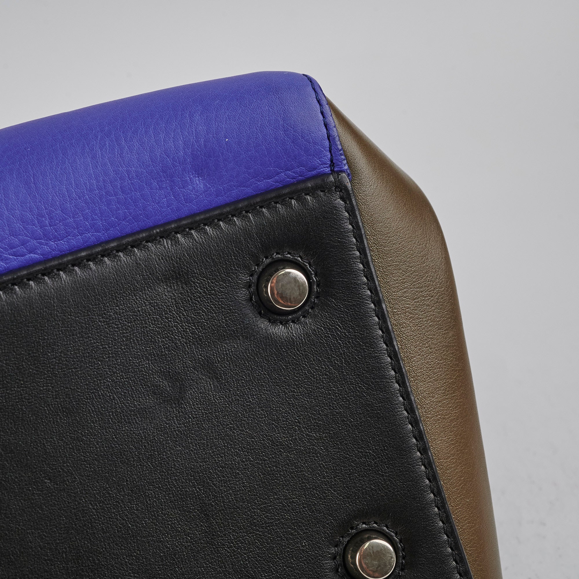 Celine Tri-Color Leather Edge Shoulder Bag for Women - Stylish Designer Handbag for Work, Travel & Everyday Use