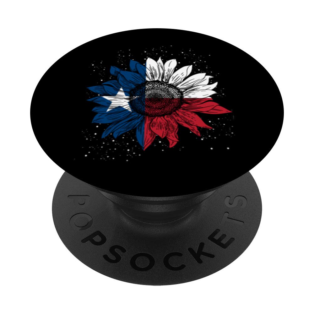 Texas Sunflower PopSockets Grip & Stand for iPhone, Samsung & Tablets - Perfect Gift for Flower Lovers & Texans - Great for Home, Office & Travel Use
