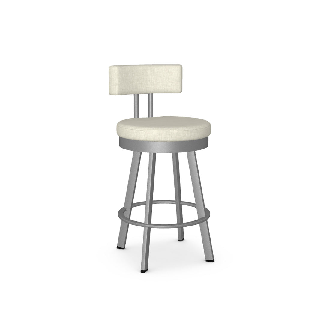 Barry Swivel Counter Stool - Adjustable Height Modern Kitchen Bar Stool with 360° Rotation, Comfortable PU Seat for Dining Room, Breakfast Nook & Home Bar Decor