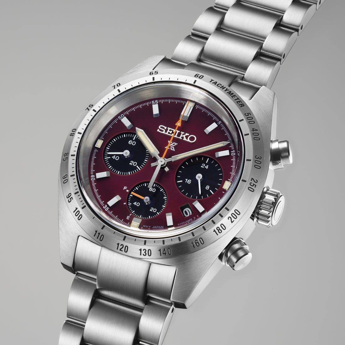 Seiko Prospex Speedtimer Chronograph Men's Watch - European Exclusive Red Dial, Solar Powered, Water Resistant for Diving, Racing & Outdoor Adventures