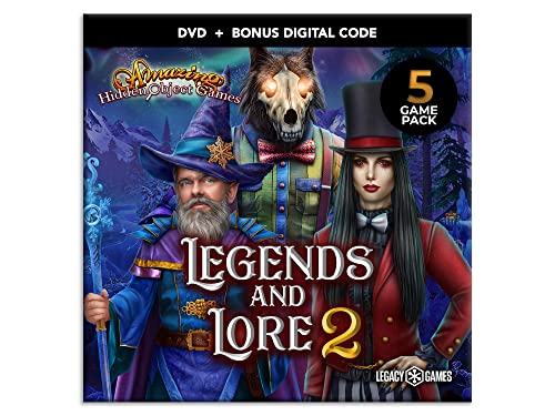 Hidden Object Games for PC - Legends and Lore Vol. 2: 5 Game DVD Pack with Digital Download Codes | Mystery Adventure Puzzle Games for Adults & Seniors | Perfect for Relaxation & Brain Training