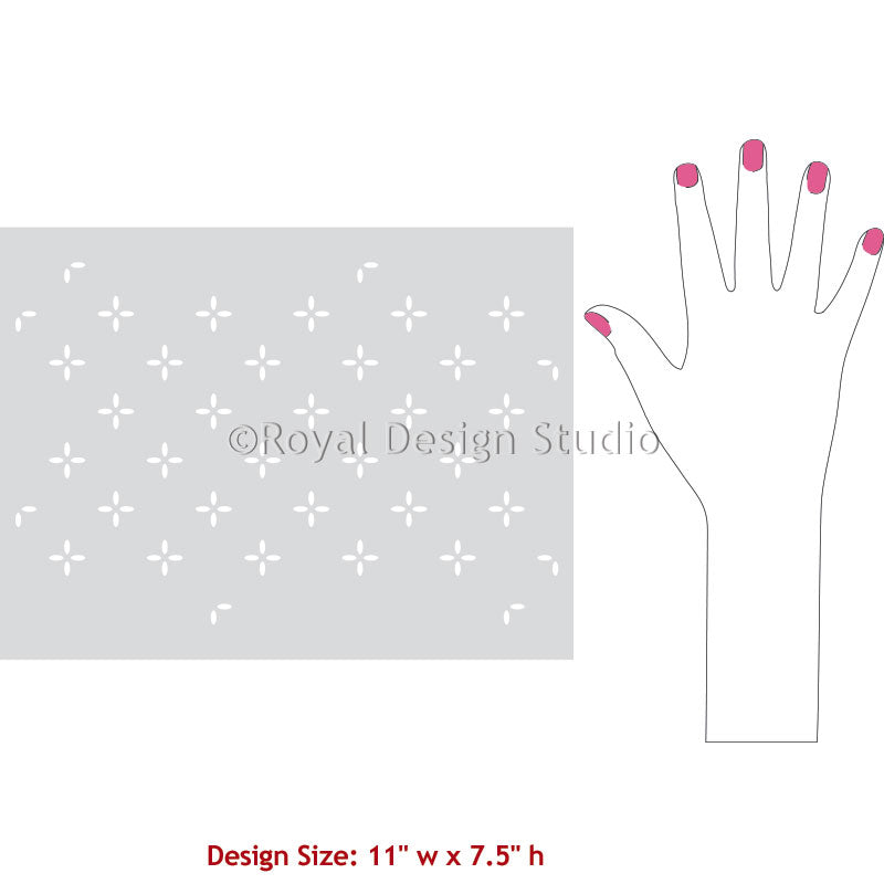 Swedish Flower Field Stencil - Reusable DIY Painting Template for Walls, Fabric & Crafts - Perfect for Home Decor, Scrapbooking & Wedding Invitations