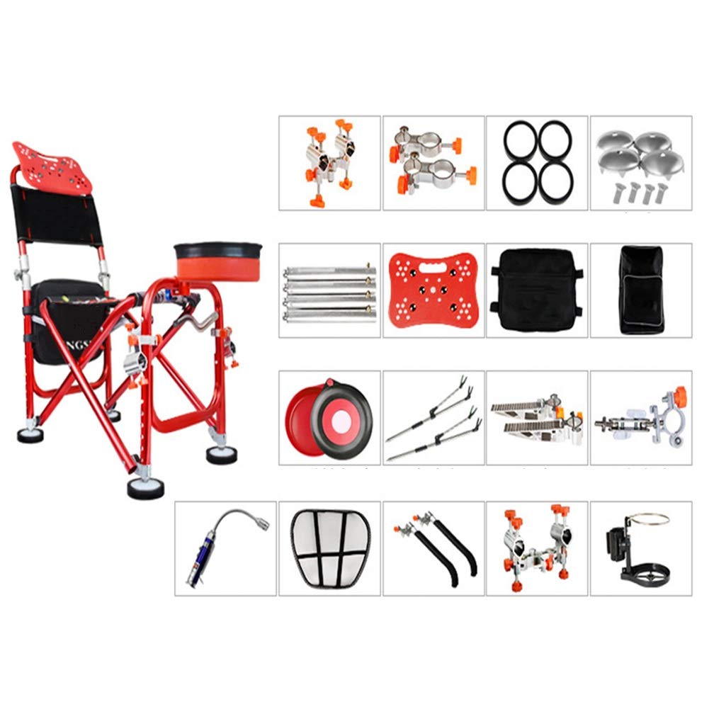 LIXIONG Heavy Duty All Terrain Folding Camping Chair - Portable Aluminum Alloy Fishing & Beach Chair with Detachable Armrests & Cup Holder - Supports 330lbs (150kg) - Perfect for Outdoor Camping, Hiking, Picnics & Beach Relaxation