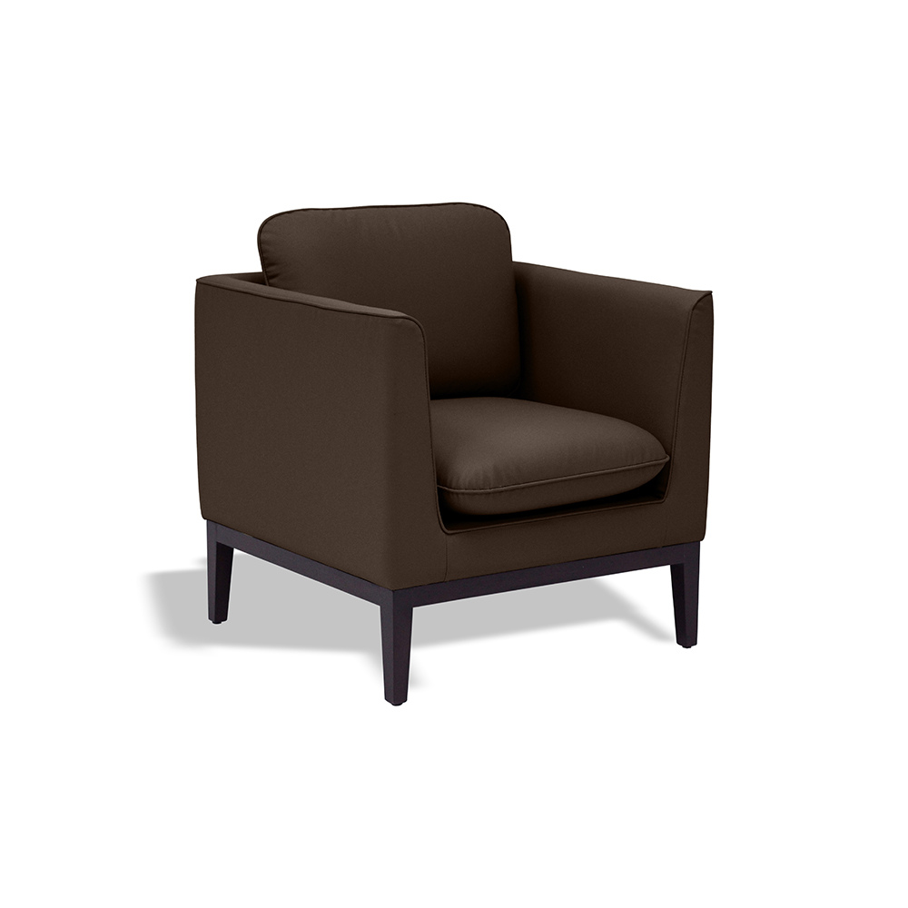 Fontana Armchair - Modern Accent Chair for Living Room, Bedroom & Office - Stylish Upholstered Lounge Chair with Wooden Legs - Perfect for Relaxing, Reading & Decor
