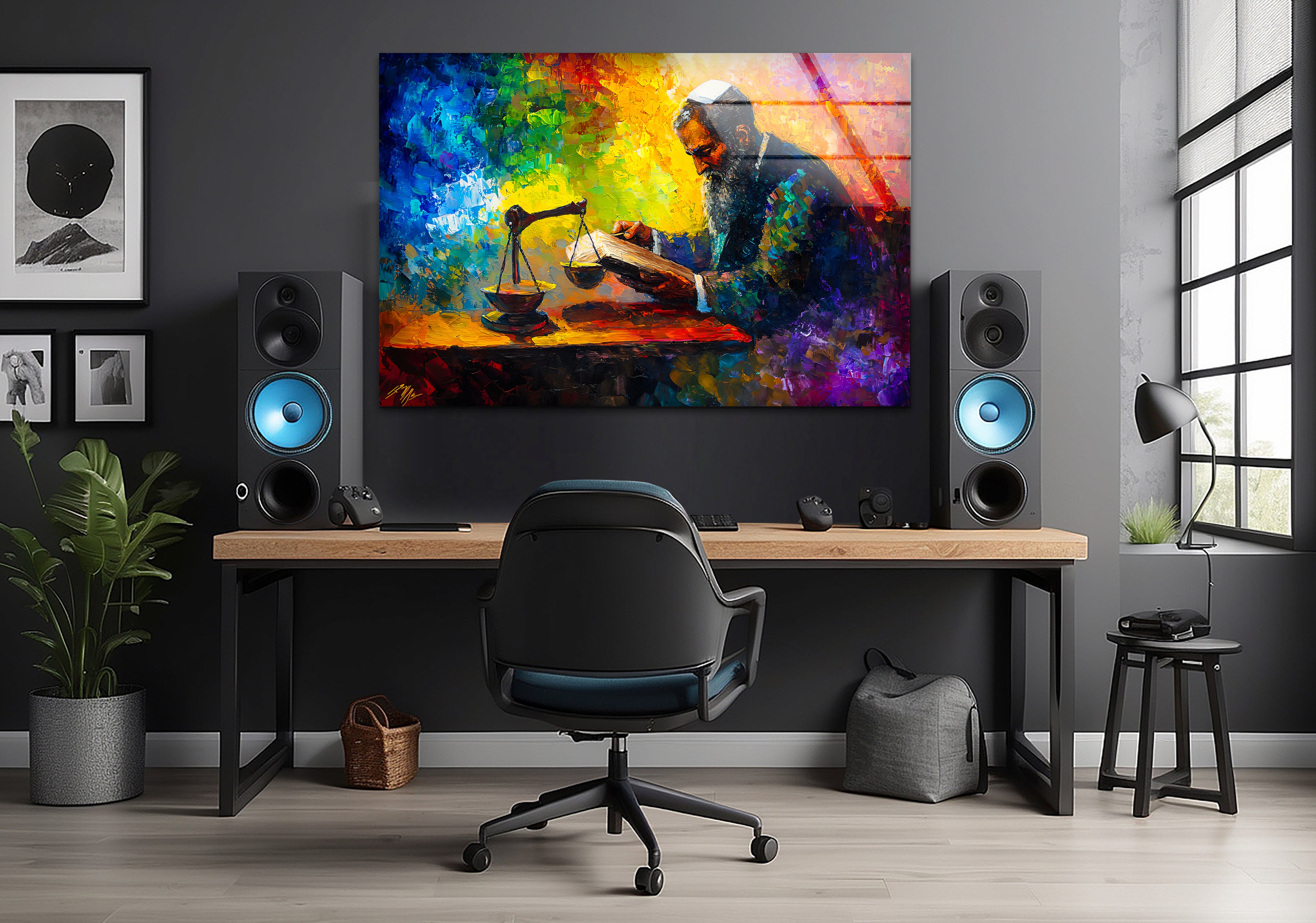 Original Afremov Hand-Painted Glass Wall Art - Vibrant Modern Home Decor for Living Room, Bedroom & Office