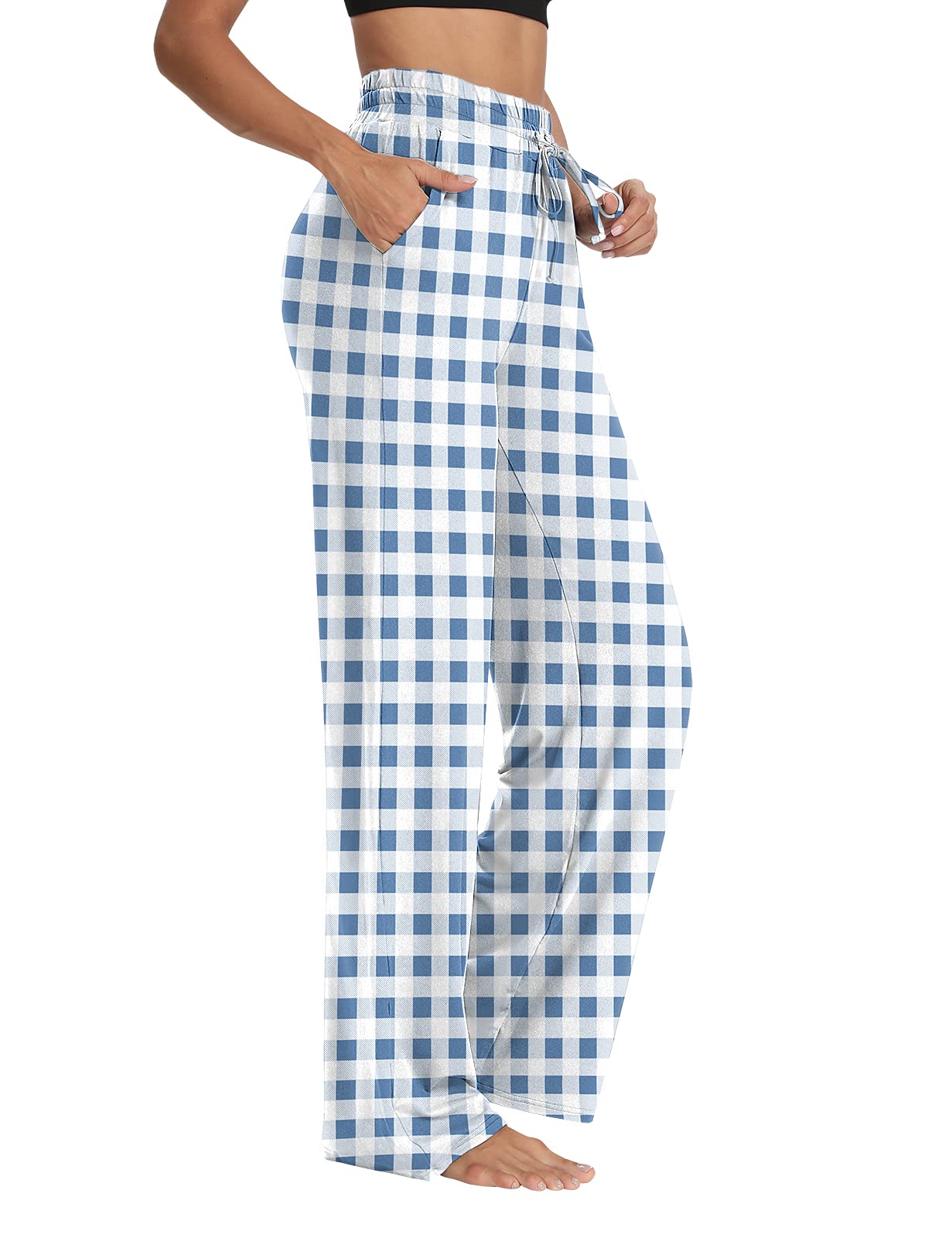 Sarin Mathews Women's Wide Leg Yoga Sweatpants - Comfortable Lounge Pajama Pants with Drawstring & Pockets for Workout, Jogging and Relaxation at Home | Perfect for Yoga, Running Errands and Lounging