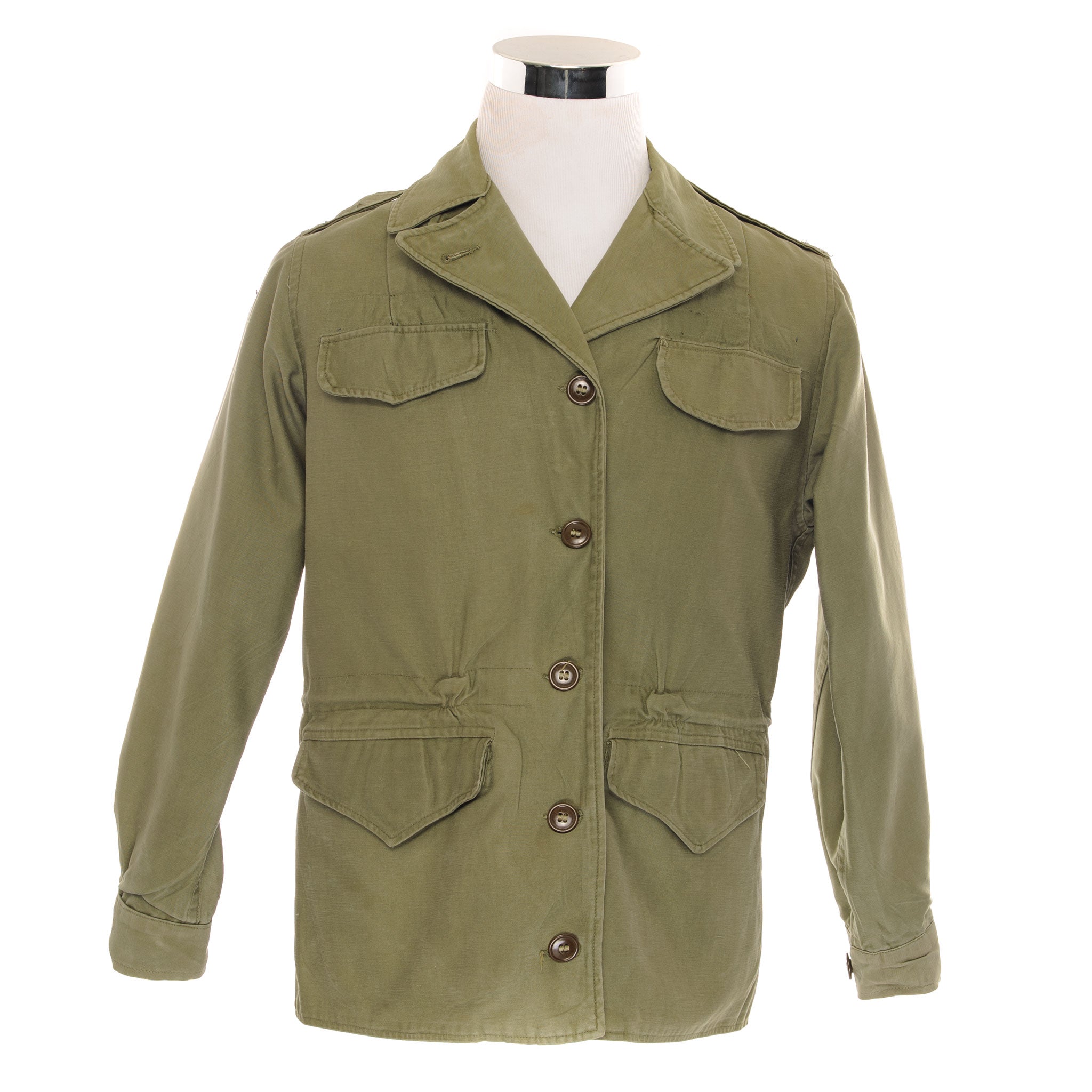 Vintage US Army Women's Field Jacket M-1943 M43 1952 - Size 12 Regular - Military Surplus Outerwear for Outdoor Adventures & Historical Reenactments