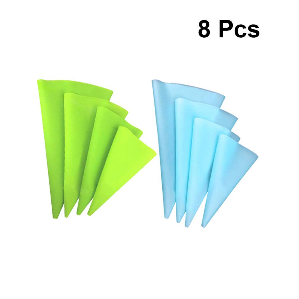 Hemoton 8-Piece Reusable Cake Decorating Bags Set - Icing Piping Bags, Frosting Bags & Pastry Tools for Cupcakes, Cakes, Cookies - Perfect for Birthday Parties, Wedding Cakes & Baking Decorations