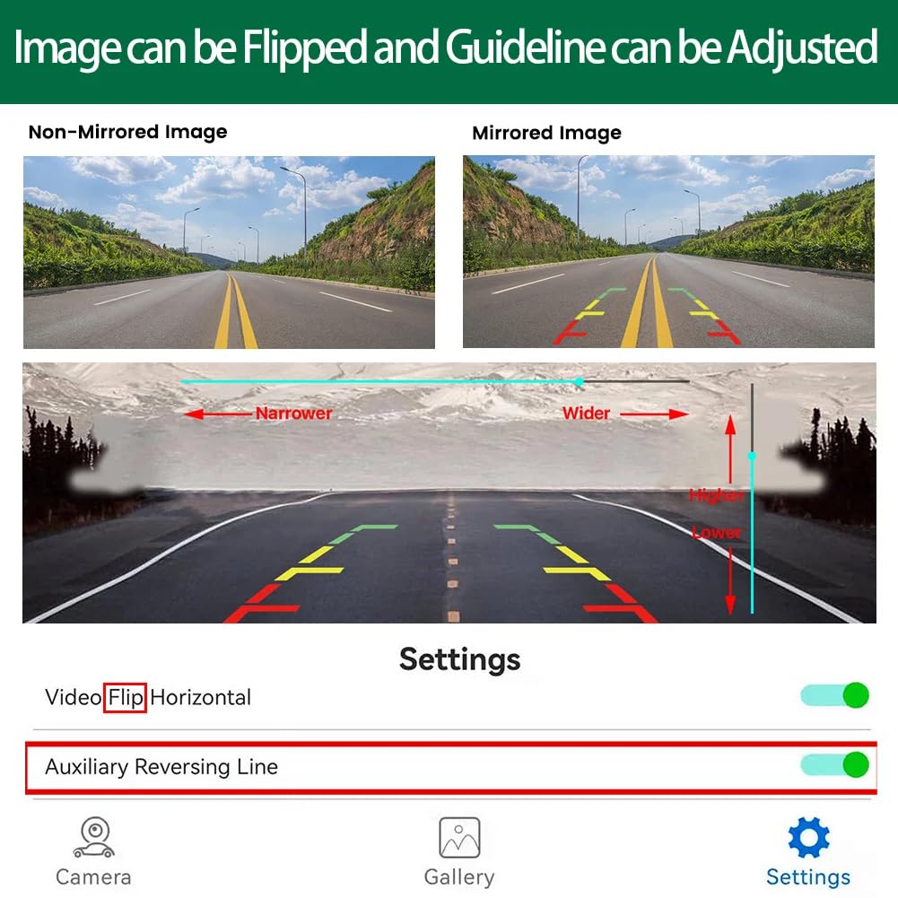 5G WiFi Backup Camera Wireless for Car & Truck - Waterproof Front Rear View License Plate Camera with Phone App | Easy Parking & Reversing Aid