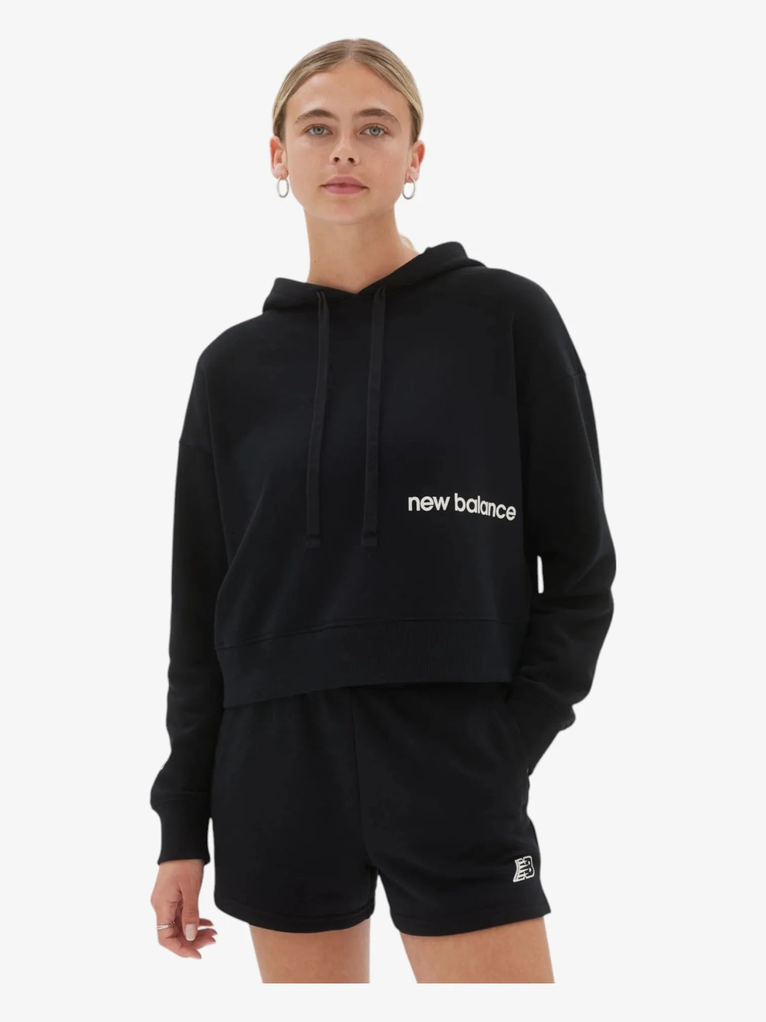 New Balance Essentials Women's Rustic Black Hoodie - Casual Streetwear for Everyday Comfort & Style