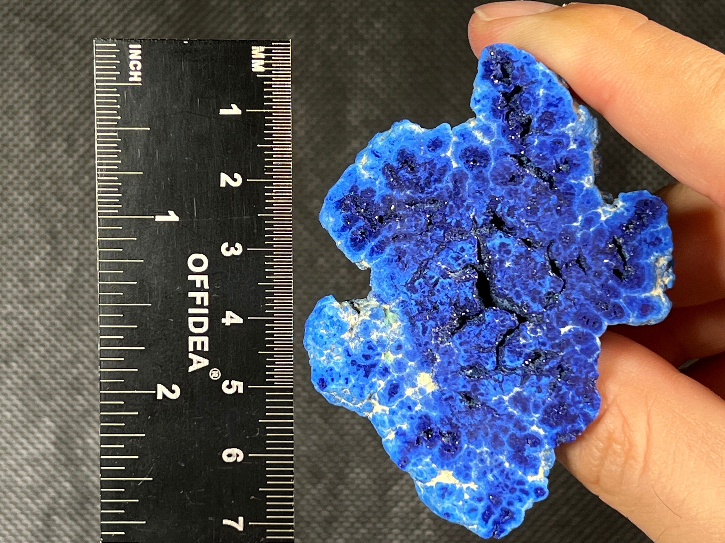AZURITE Raw Crystal Nodule Geode - Natural Healing Stone for Meditation & Energy Work - Unique Housewarming Gift & Spiritual Home Decor - Raw Crystals and Stones Collection (51716) - Perfect for Crystal Grids, Altars & Office Desk Display
