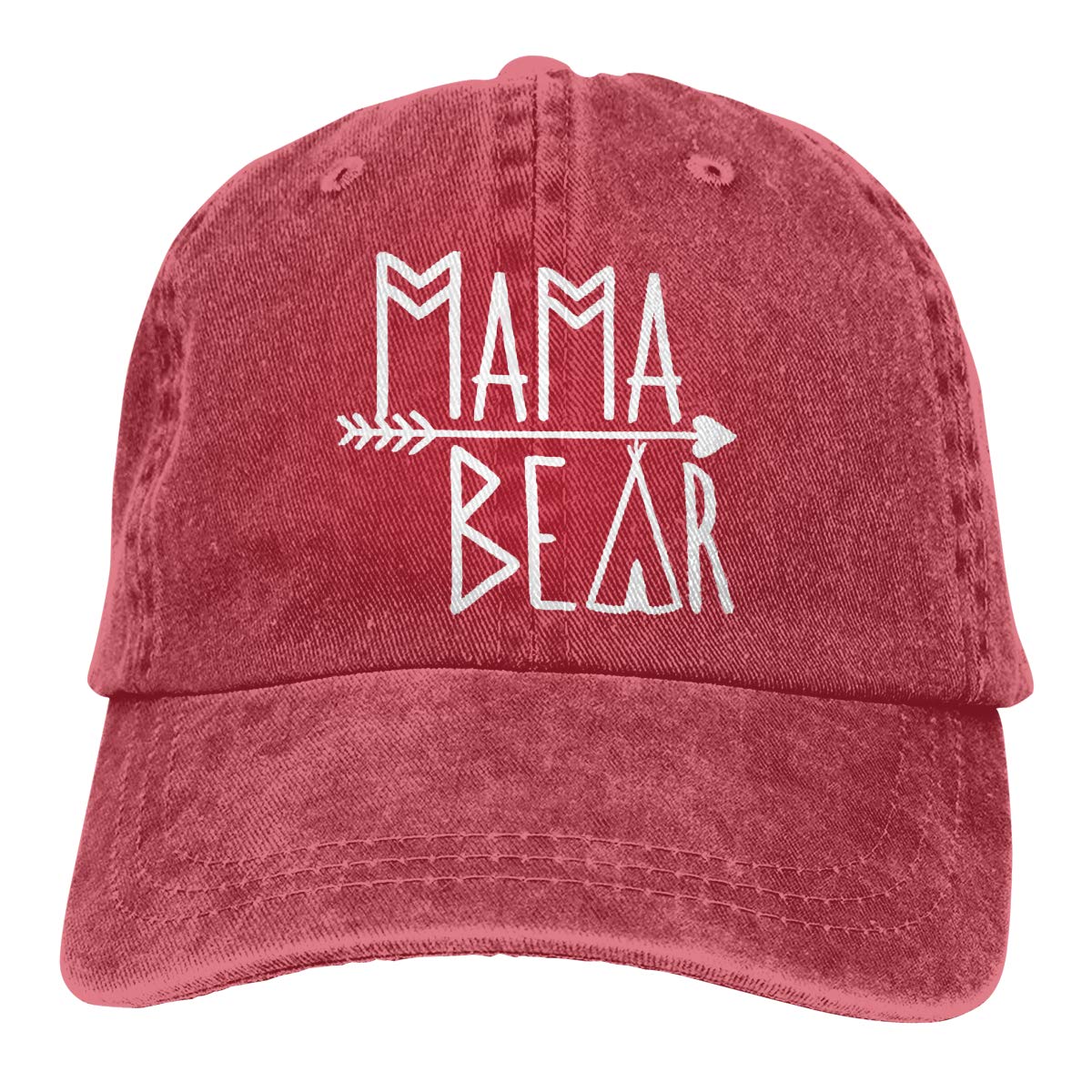OASCUVER Mama Bear Denim Hat - Adjustable Stretch Baseball Cap for Women | Casual Outdoor, Sports & Daily Wear