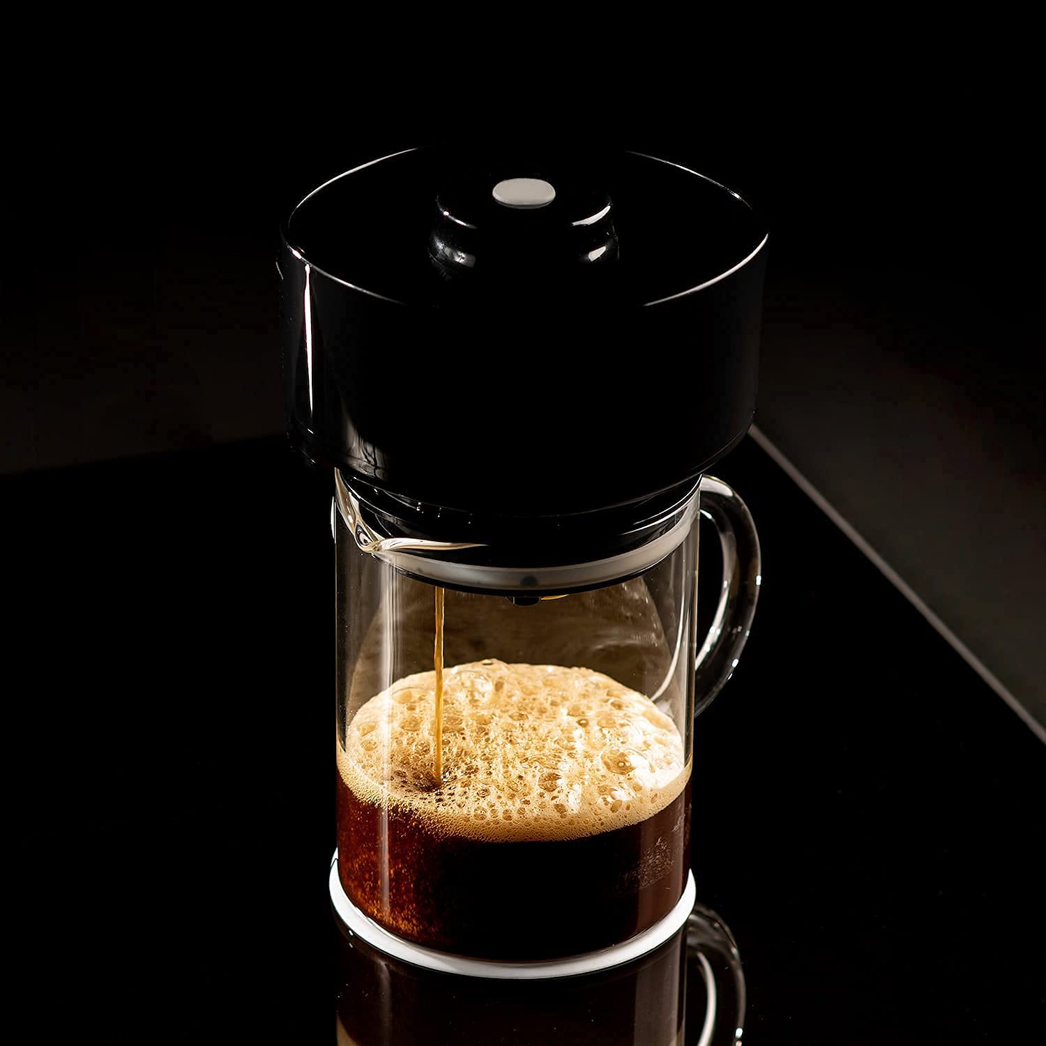 VacOne Coffee Air Brewer - Portable 2-in-1 Single Serve Coffee Maker for Hot & Cold Brew - Battery Powered for Travel, Office & Home Use