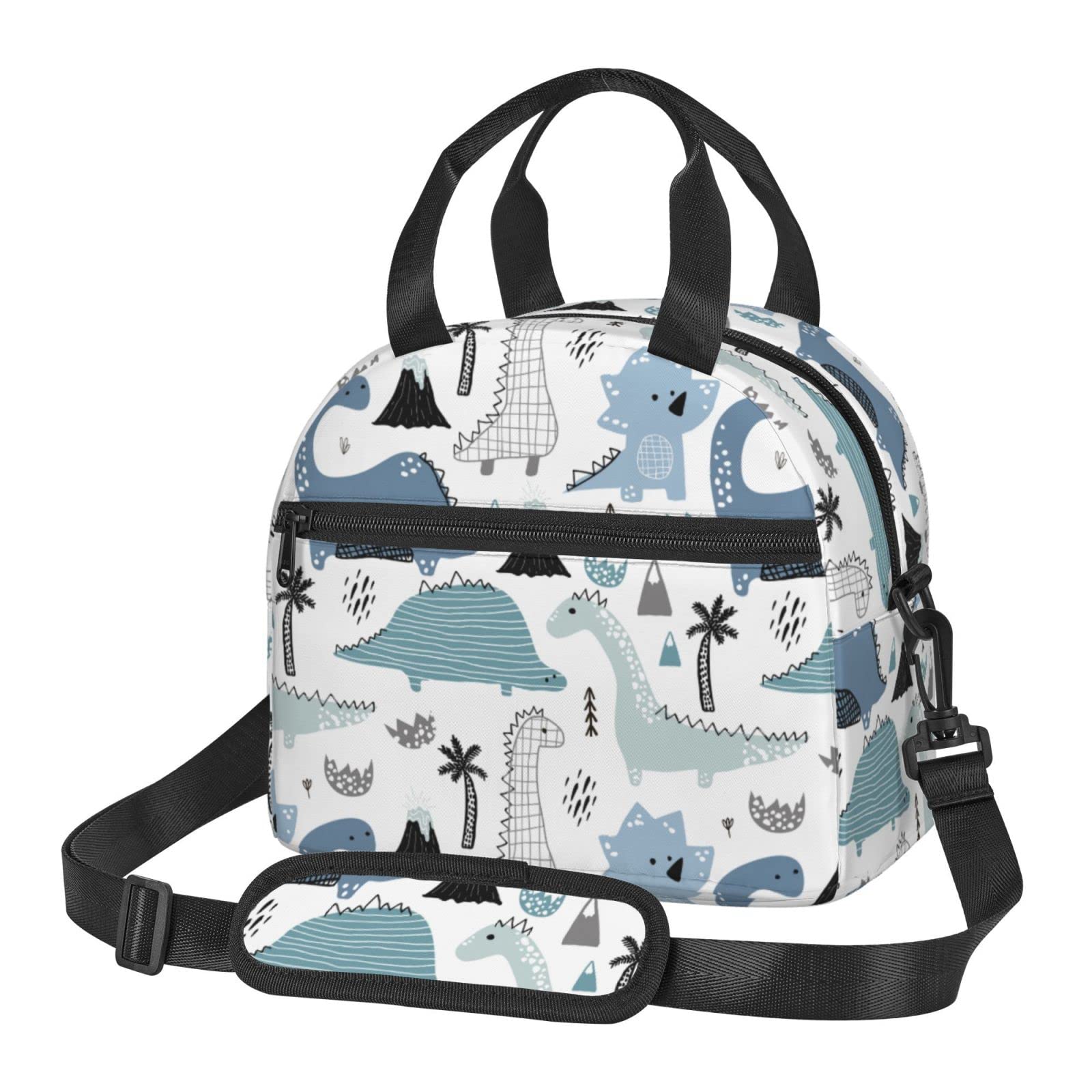 Dinosaur Insulated Lunch Box - Reusable Cooler Tote Bag for Kids & Adults - Leakproof School Lunch Bag, Office & Picnic Cooler - Perfect for Boys, Girls, Work, Camping & Outdoor Activities