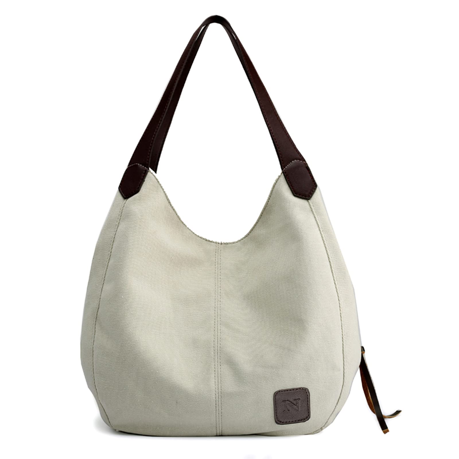 PHABULS Large Canvas Tote Bag for Women - Spacious Work Bag with Pockets, Durable Summer Purse for Office, Beach & Shopping | Stylish Carryall for Work, Travel & Daily Use