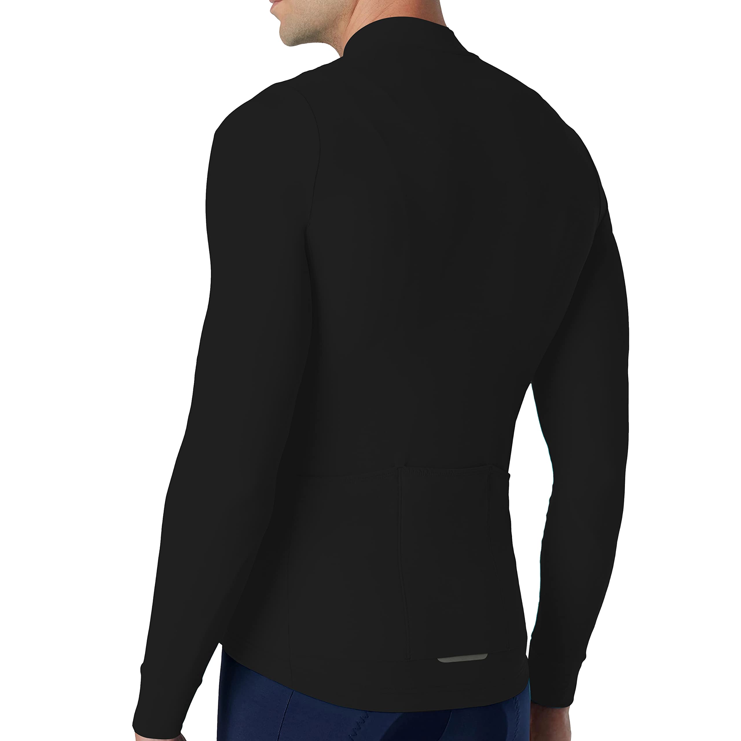 Men's Thermal Long Sleeve Cycling Jersey - Winter Windproof Fleece Bike Shirt for Cold Weather Riding | Lightweight Race Fit Bicycle Clothing for Road & Mountain Biking