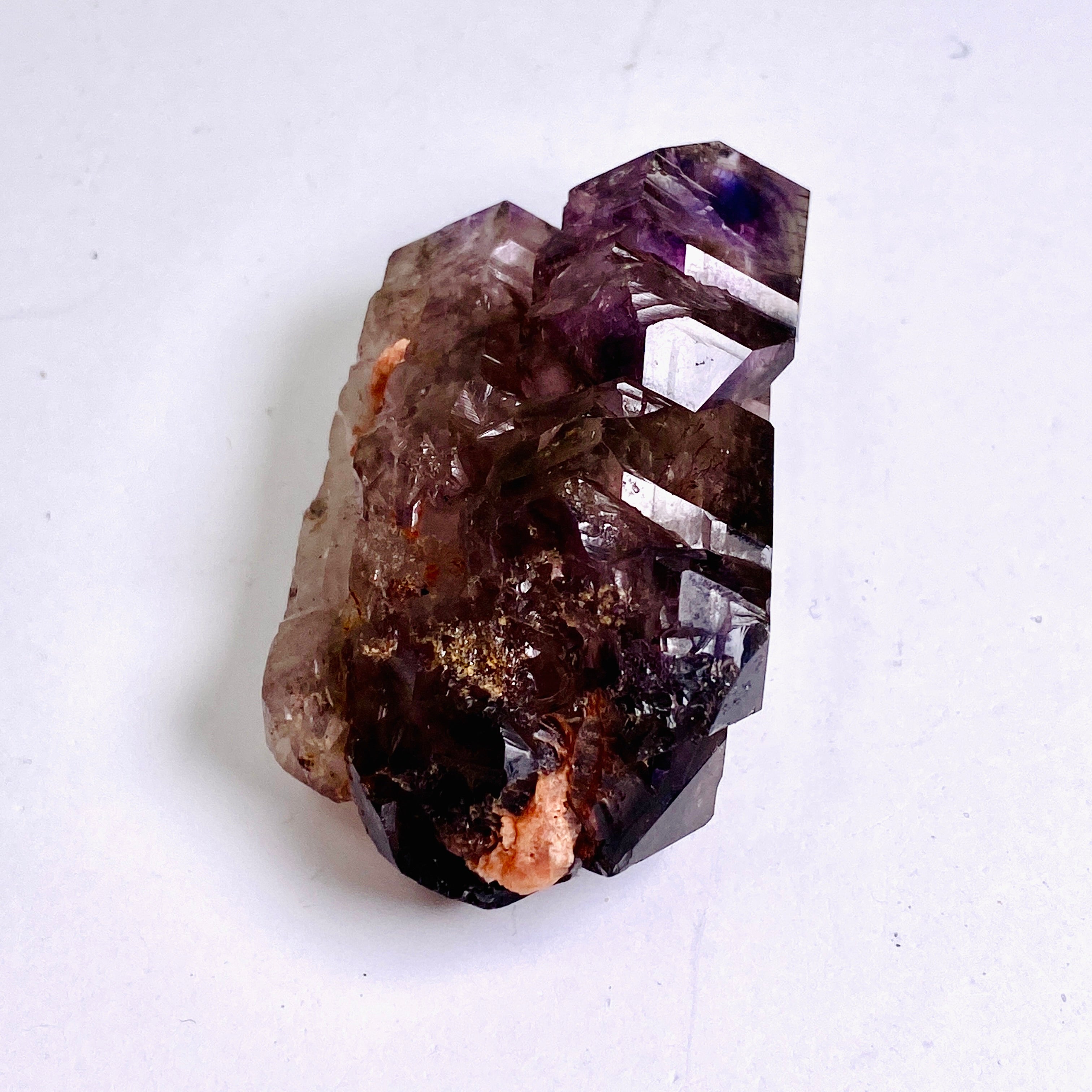 Natural Smokey Amethyst Elestial Crystal with Unique Inclusions - Similar to Super Seven & Brandberg (CR3725) - Perfect for Meditation, Energy Healing & Crystal Collection
