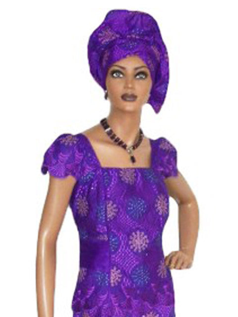 Elegant Purple Lace Top for Women - Floral Chiffon Blouse with Short Sleeves - Perfect for Date Night, Party & Special Occasions