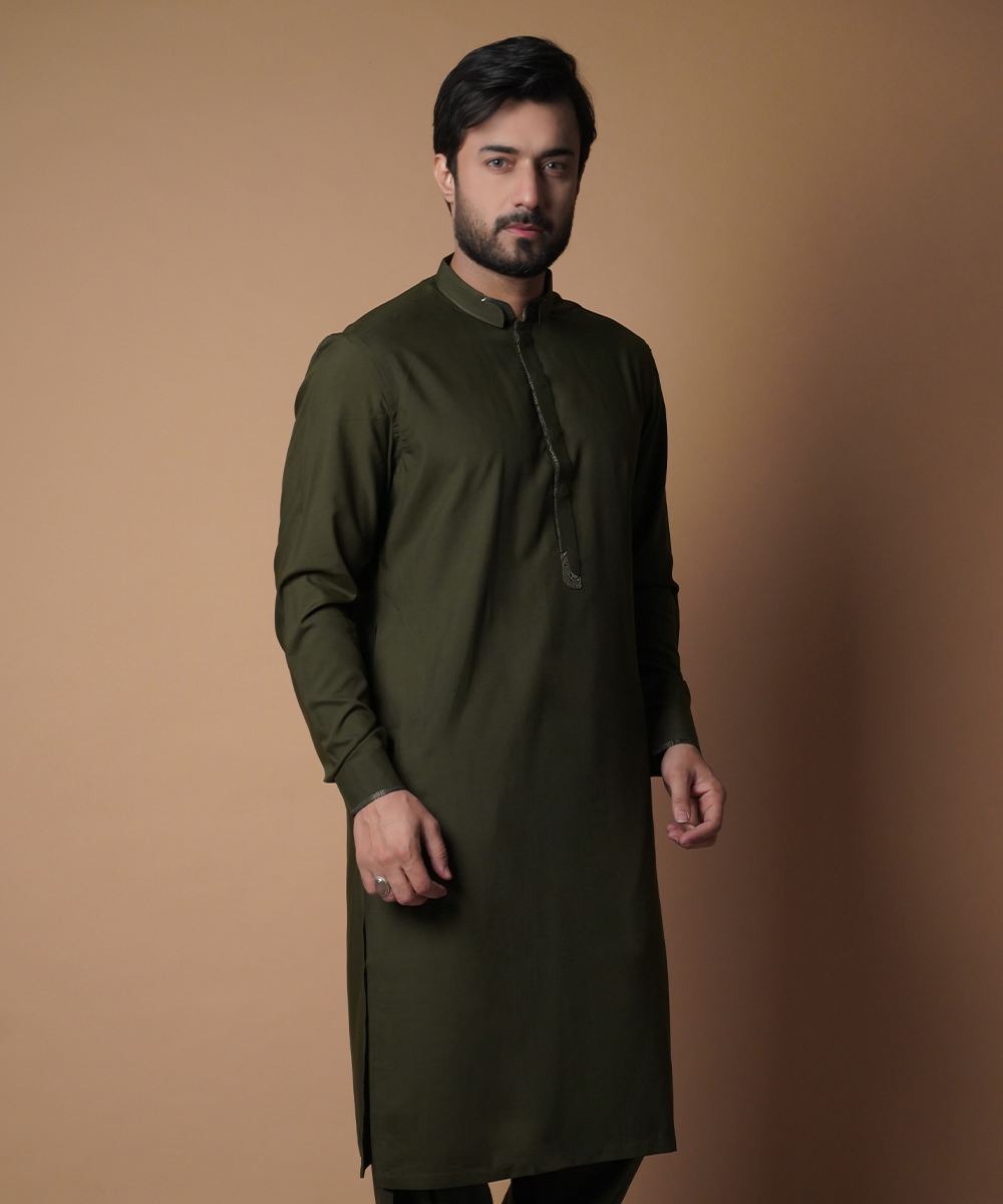 Stylish Forest Green Shalwar Kameez - Traditional Pakistani Outfit for Women | Perfect for Weddings, Festivals & Special Occasions