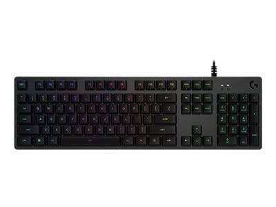 Logitech G512 Mechanical Gaming Keyboard - RGB LIGHTSYNC, Backlit Keys, GX Brown Tactile Switch, Brushed Aluminum Frame, Customizable Keys, USB, QWERTY Italian Layout, Black - Perfect for PC Gaming & Office Work