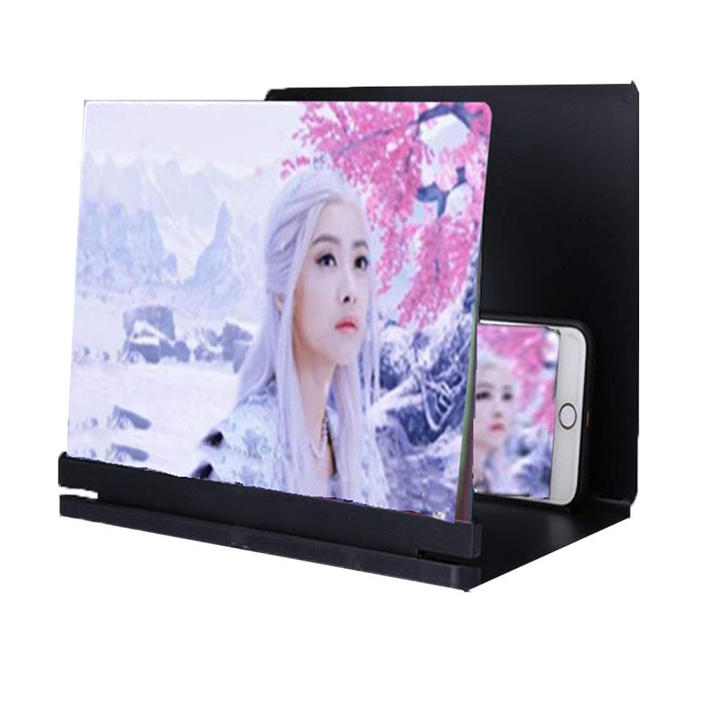 XBSLJ Foldable Phone Screen Amplifier - 36inch Portable Cell Phone Projector for Movies & Videos, Compatible with All Smartphones (Black) | Home Theater, Gaming & Outdoor Entertainment