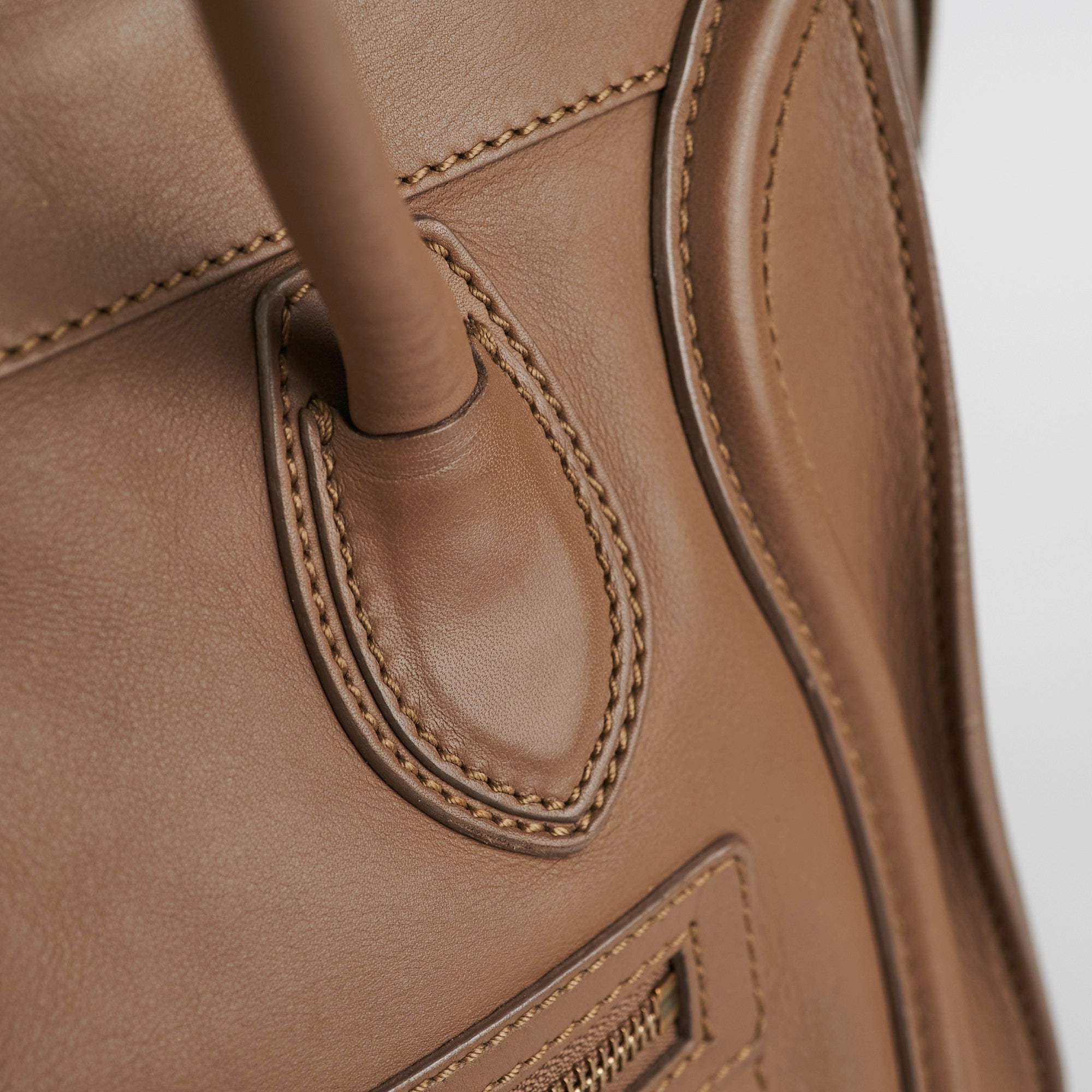 Celine Micro Luggage Taupe Tote Bag - Premium Leather Handbag for Women | Perfect for Work, Travel & Everyday Use
