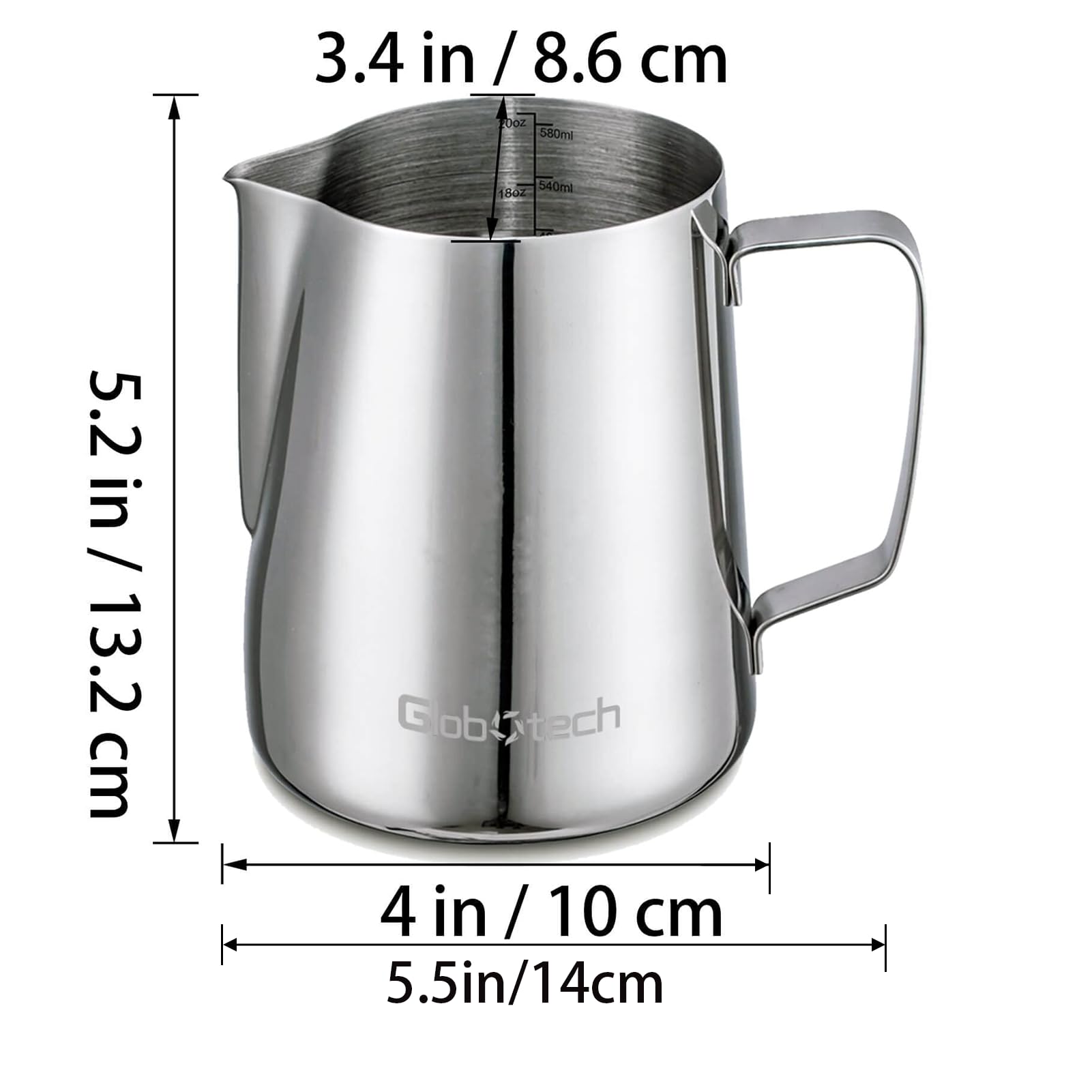 Premium Stainless Steel Espresso Steaming Pitcher 32oz (900ml) - Professional Milk Frothing Cup for Cappuccino, Latte, Matcha & Hot Chocolate - Ideal for Coffee Shops, Home Baristas & Tea Lovers