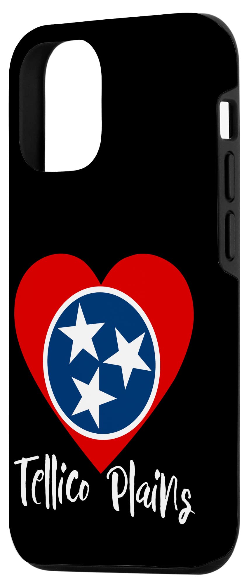 iPhone 12/12 Pro Case with Tennessee TN State Flag & Heart Design - Durable Protective Cover for Travel, School, Work & Everyday Use
