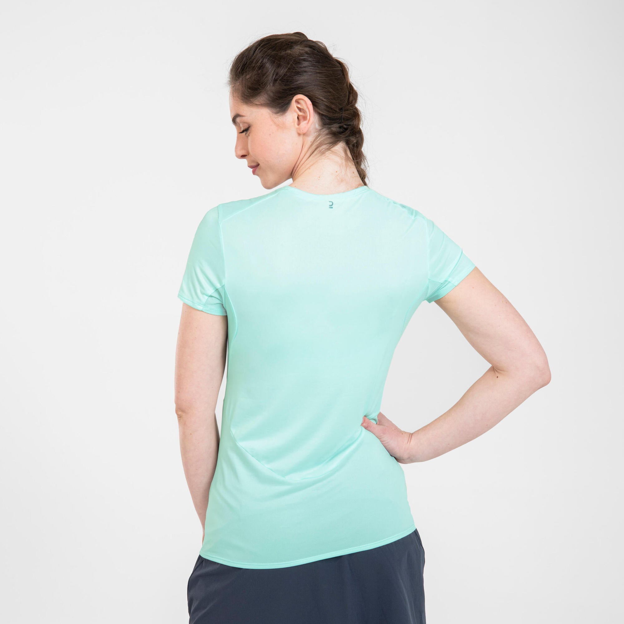 Quechua Women's MH100 Quick-Dry Hiking T-Shirt - Lightweight & Breathable for Outdoor Adventures & Travel