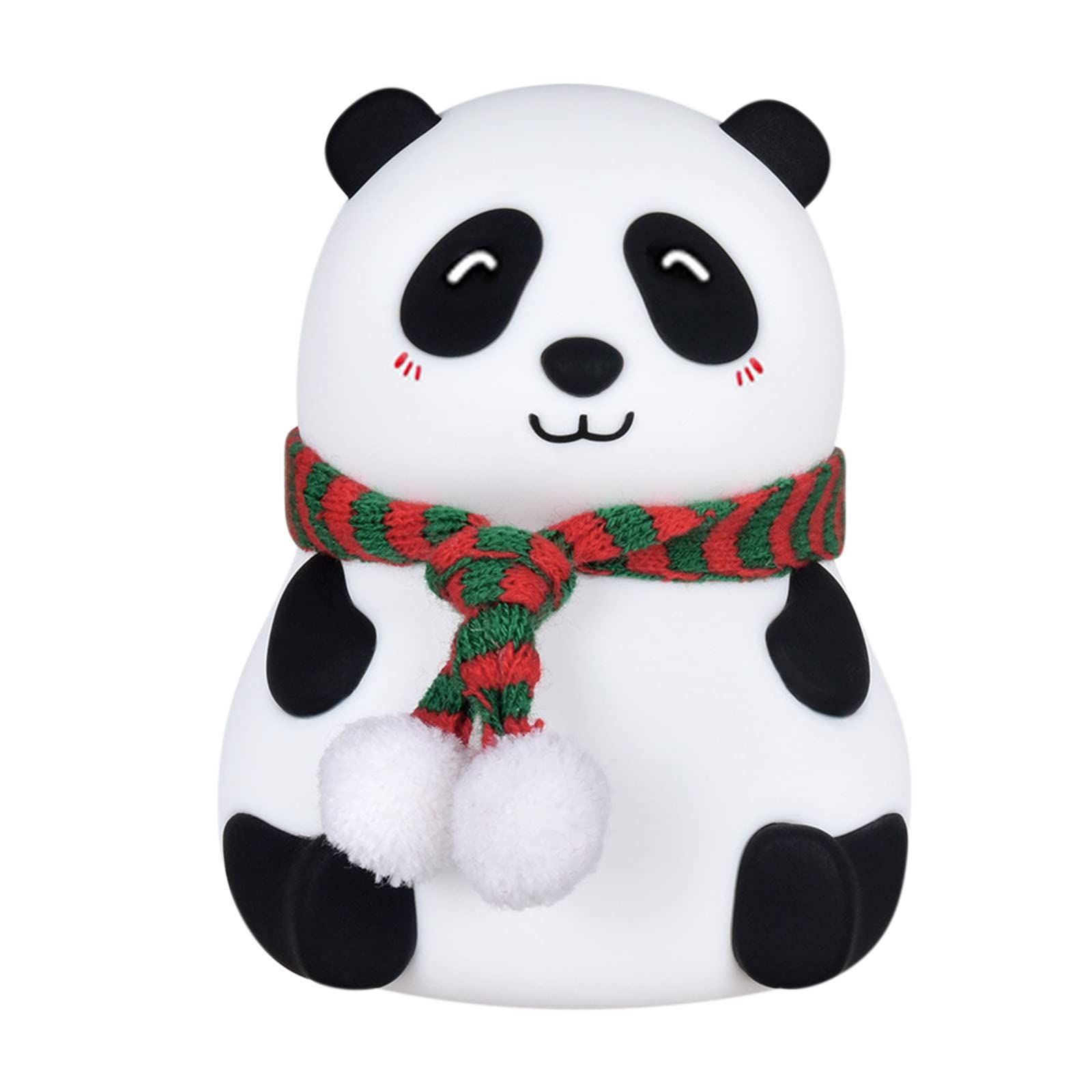 Cute Panda Silicone LED Night Light - USB Charging, Colorful Shooting Mini Decor, Cartoon Little Panda Atmosphere Light for Kids Room, Nursery, Birthday Gift - Perfect for Bedtime, Parties & Home Decor