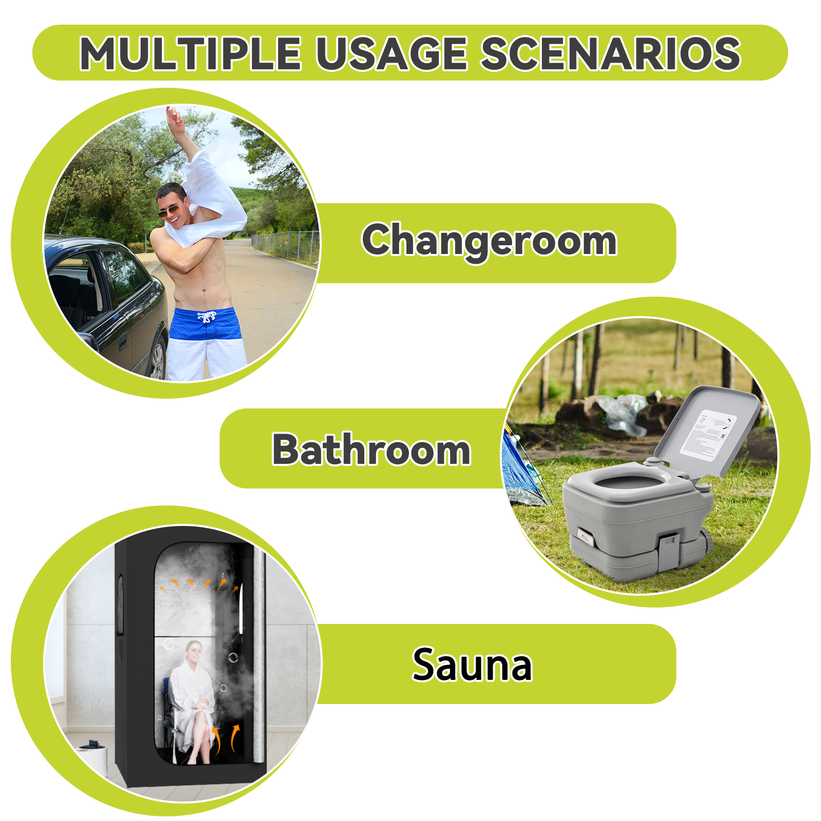 EROMMY Inflatable Portable Changing Room - Camping Toilet & Steam Sauna Tent for Outdoor, Beach, Travel | Privacy Shelter for Camping, Hiking, Beach Changing